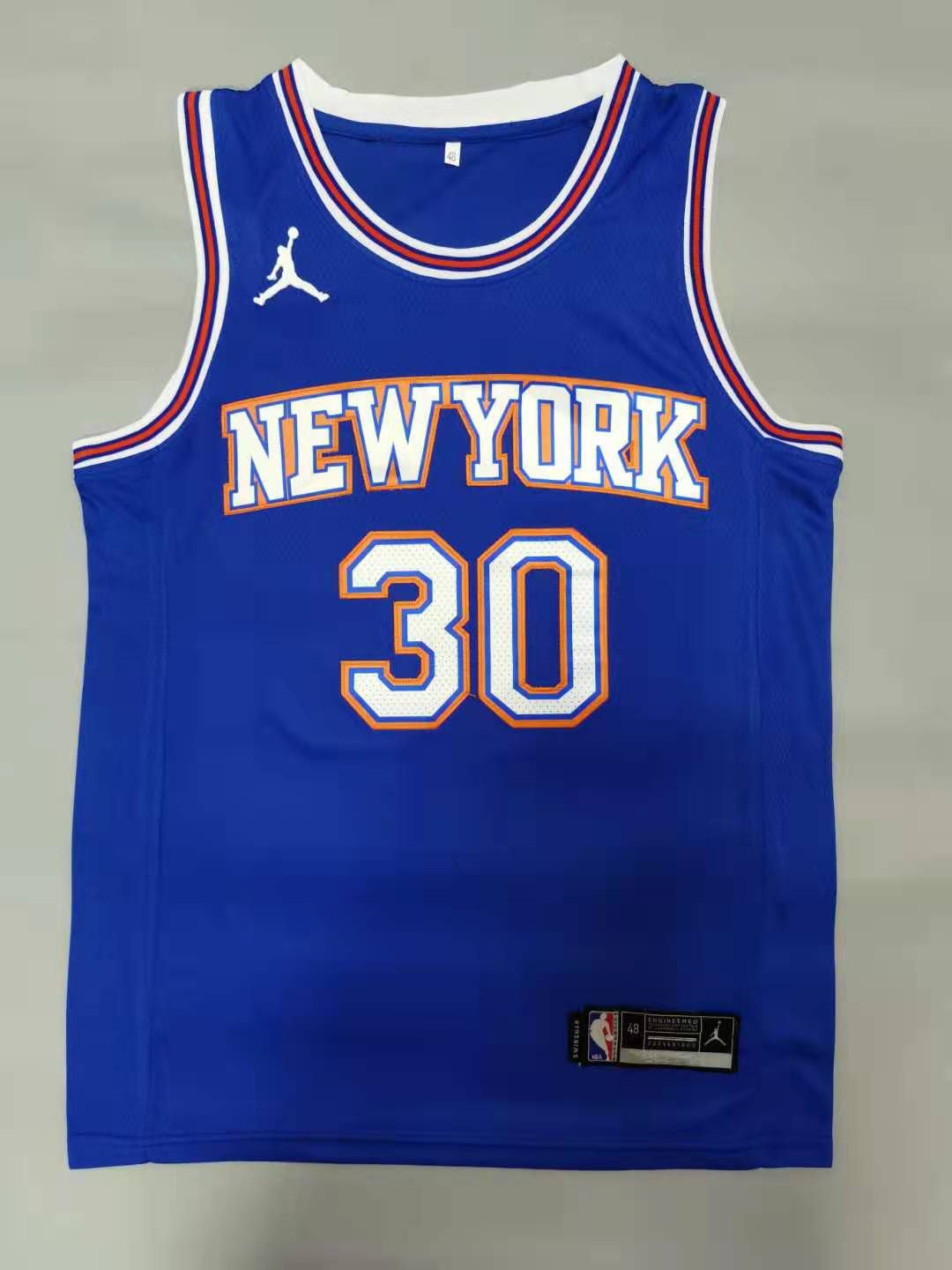Men New York Knicks #30 Randle Blue 2021 Game NBA Jersey